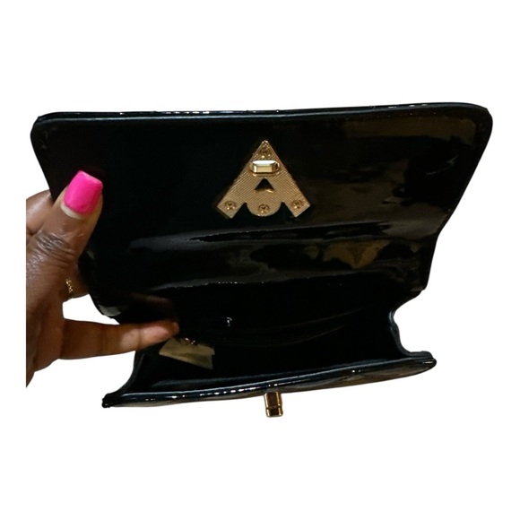 Valentino Orlandi Black Quilted Patent Leather Bag – NWT - Picture 6 of 11